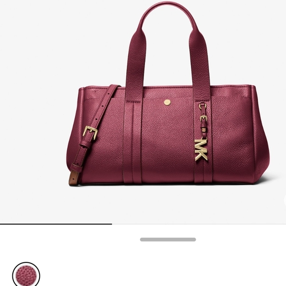 Michael Kors Handbags - Michael Kors Burgundy Leather Tote Bag
